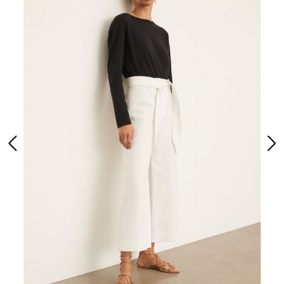 Vince Tie Front Crop Wide Pant - Picture 4 of 4